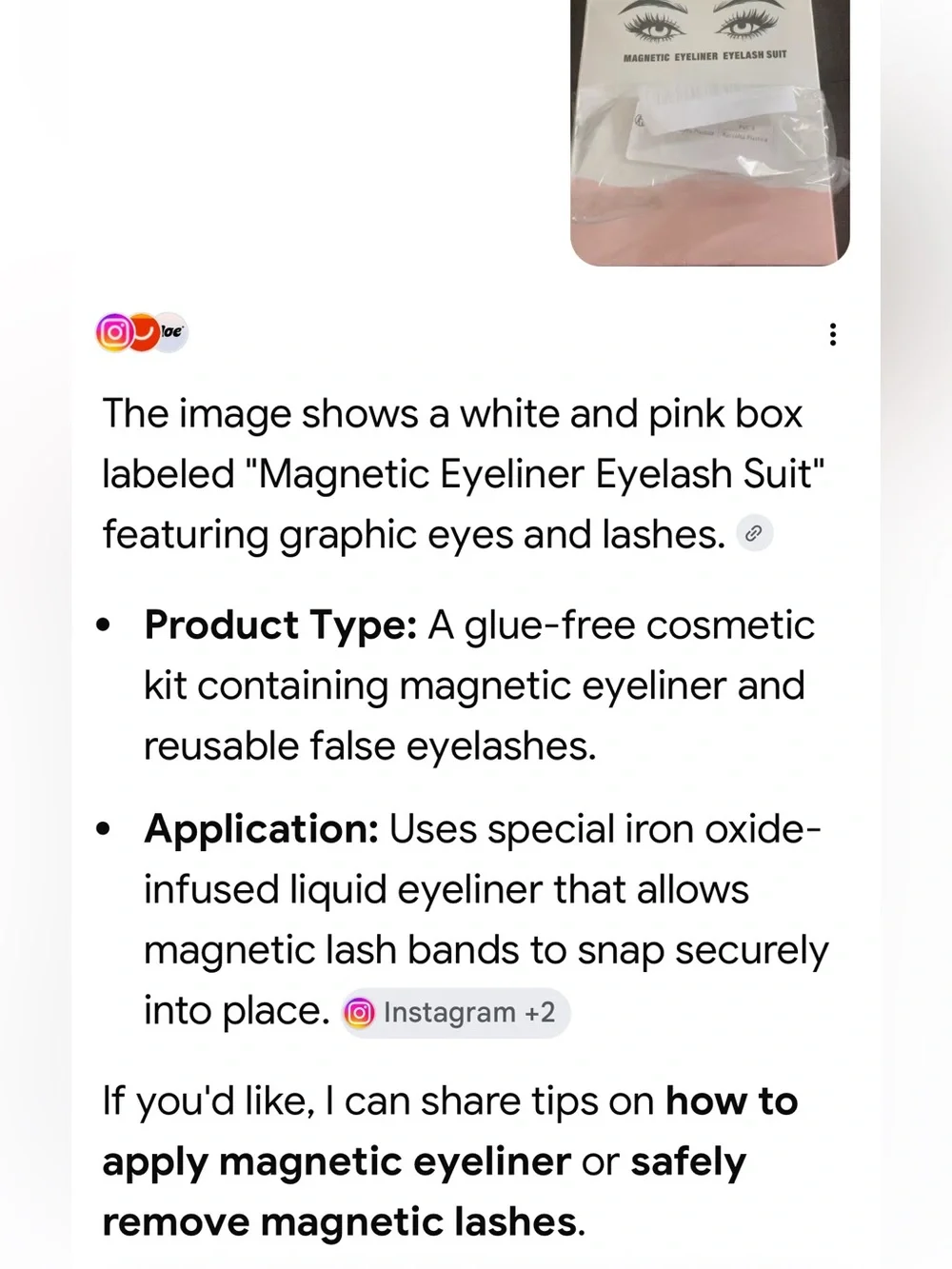 #2968**Magnetic Eyeliner Eyelash Suit - Pink